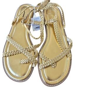 J. Crew Factory Braided Strappy Sandals Size 8M NWOB